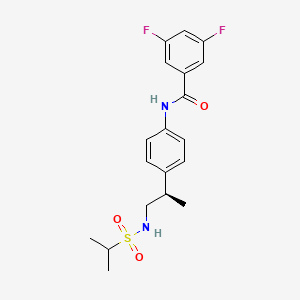 Benzamide, 3,5-difluoro-N-[4-[(1R)-1-methyl-2-[[(1-methylethyl)sulfonyl]amino]ethyl]phenyl]-