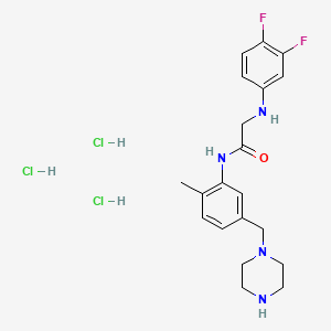 2-[(3,4-Difluorophenyl)amino]-N-[2-methyl-5-(1-piperazinylmethyl)phenyl]-acetamide trihydrochloride