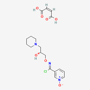 3-Pyridinecarboximidoyl chloride, N-[(2R)-2-hydroxy-3-(1-piperidinyl)propoxy]-, 1-oxide, (2Z)-2-butenedioate (1:1) (salt) (9CI)