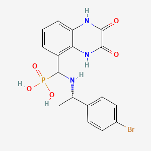 [[[(1S)-1-(4-Bromophenyl)ethyl]amino](1,2,3,4-tetrahydro-2,3-dioxo-5-quinoxalinyl)methyl] phosphonic acid tetrasodium hydrate