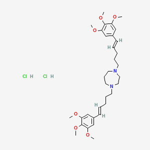 1H-1,4-Diazepine, hexahydro-1,4-bis[(4E)-5-(3,4,5-trimethoxyphenyl)-4-penten-1-yl]-, hydrochloride (1:2)