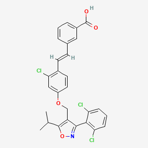 Benzoic acid, 3-[2-[2-chloro-4-[[3-(2,6-dichlorophenyl)-5-(1-methylethyl)-4-isoxazolyl]methoxy]phenyl]ethenyl]-