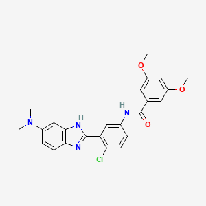 N-[4-chloro-3-[6-(dimethylamino)-1H-benzimidazol-2-yl]phenyl]-3,5-dimethoxy-