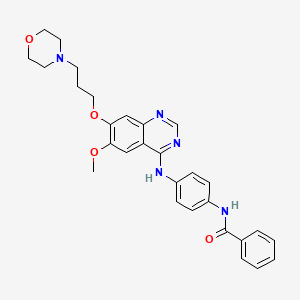 	N-(4-(6-methoxy-7-(3-morpholinopropoxy)quinazolin-4-ylamino)phenyl)benzamide