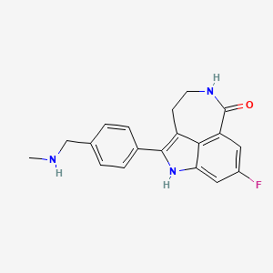 8-fluoro-1,3,4,5-tetrahydro-2-[4-[(methylamino)methyl]phenyl]-6H-pyrrolo[4,3,2-ef][2]benzazepin-6-one