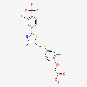 	[4-[[[2-[3-Fluoro-4-(trifluoromethyl)phenyl]-4-methyl-5-thiazolyl]methyl]thio]-2-methylphenoxy]acetic acid