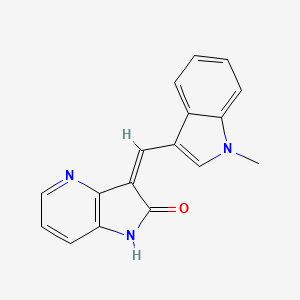 2H-Pyrrolo[3,2-b]pyridin-2-one,1,3-dihydro-3-[(1-methyl-1H-indol-3-yl)methylene]-