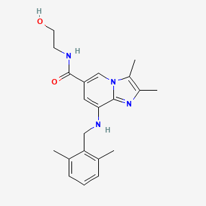 8-((2,6-dimethylbenzyl)amino)-N-(2-hydroxyethyl)-2,3-dimethylimidazo[1,2-a]pyridine-6-carboxamide