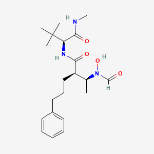 (2R)-N-[(1S)-2,2-Dimethyl-1-[(methylamino)carbonyl]-propyl]-2-[(1S)-1-[formyl(hydroxy)amino]ethyl]-5-phenylpentanamide