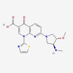 1,8-Naphthyridine-3-carboxylic acid, 1,4-dihydro-7-[(3S,4S)-3-methoxy-4-(methylamino)-1-pyrrolidinyl]-4-oxo -1-(2-thiazolyl)-