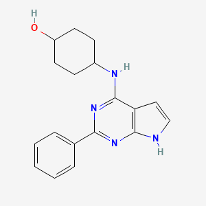 (1r,4r)-4-((2-phenyl-1H-pyrrolo[2,3-d]pyrimidin-4-yl)amino)cyclohexan-1-ol