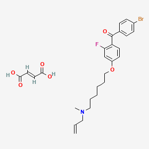 	[4′-[6-(Allylmethylamino)hexyloxy]-4-bromo-2′-fluorobenzophenone fumarate