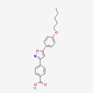 4-(5-(4-(Pentyloxy)phenyl)isoxazol-3-yl)benzoic acid