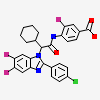 4-({(2S)-2-[2-(4-chlorophenyl)-5,6-difluoro-1H-benzimidazol-1-yl]-2-cyclohexylacetyl}amino)-3-fluorobenzoic acid