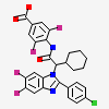 4-({(2S)-2-[2-(4-chlorophenyl)-5,6-difluoro-1H-benzimidazol-1-yl]-2-cyclohexylacetyl}amino)-3,5-difluorobenzoic acid
