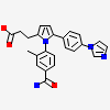 3-{1-(4-carbamoyl-2-methylphenyl)-5-[4-(1H-imidazol-1-yl)phenyl]-1H-pyrrol-2-yl}propanoic acid