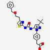 (4-{5-[({4-[2-(benzyloxy)ethyl]-1,3-thiazol-2-yl}carbamoyl)amino]-3-tert-butyl-1H-pyrazol-1-yl}phenyl)acetic acid