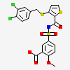 5-[({3-[(3,4-dichlorobenzyl)sulfanyl]thiophen-2-yl}carbonyl)sulfamoyl]-2-methoxybenzoic acid