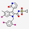 N-(cyclopropylsulfonyl)-1-(2,5-difluorobenzyl)-6-fluoro-5-methyl-3-(2-oxo-1,2-dihydropyridin-3-yl)-1H-indole-2-carboxamide