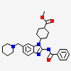 methyl cis-4-[2-(benzoylamino)-6-(piperidin-1-ylmethyl)-1H-benzimidazol-1-yl]cyclohexanecarboxylate
