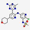N-(5-{[3-(4-amino-6-methyl-1,3,5-triazin-2-yl)-5-(tetrahydro-2H-pyran-4-yl)pyridin-2-yl]amino}-2-chloropyridin-3-yl)methanesulfonamide