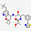 (2R)-N-{(2S,3R)-4-{[(4'S)-6'-(2,2-dimethylpropyl)-3',4'-dihydrospiro[cyclobutane-1,2'-pyrano[2,3-b]pyridin]-4'-yl]amino}-3-hydroxy-1-[3-(1,3-thiazol-2-yl)phenyl]butan-2-yl}-2-methoxypropanamide