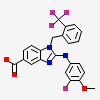 (2E)-2-(3-fluoranyl-4-methoxy-phenyl)imino-1-[[2-(trifluoromethyl)phenyl]methyl]-3H-benzimidazole-5-carboxylic acid