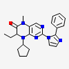 (7R)-8-cyclopentyl-7-ethyl-5-methyl-2-(2-phenyl-1H-imidazol-1-yl)-7,8-dihydropteridin-6(5H)-one