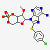 (2S,4aR,6R,7R,7aR)-6-{6-amino-8-[(4-chlorophenyl)sulfanyl]-9H-purin-9-yl}-7-methoxytetrahydro-4H-furo[3,2-d][1,3,2]dioxaphosphinin-2-ol 2-oxide
