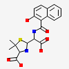(2R,4S)-2-[(1R)-2-hydroxy-1-{[(2-hydroxynaphthalen-1-yl)carbonyl]amino}ethyl]-5,5-dimethyl-1,3-thiazolidine-4-carboxylic acid