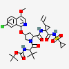 N-(tert-butoxycarbonyl)-3-methyl-L-valyl-(4R)-4-[(7-chloro-4-methoxyisoquinolin-1-yl)oxy]-N-{(1R,2S)-1-[(cyclopropylsulfonyl)carbamoyl]-2-ethenylcyclopropyl}-L-prolinamide