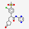 (2R)-2-[3-chloro-4-(methylsulfonyl)phenyl]-3-[(1R)-3-oxocyclopentyl]-N-(pyrazin-2-yl)propanamide