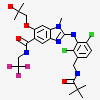 2-[[2,6-Bis(Chloranyl)-3-[(2,2-Dimethylpropanoylamino)methyl]phenyl]amino]-1-Methyl-6-(2-Methyl-2-Oxidanyl-Propoxy)-N-[2,2,2-Tris(Fluoranyl)ethyl]benzimidazole-5-Carboxamide