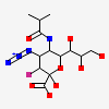 (6R)-2,6-anhydro-3,4,5-trideoxy-6-[(2S)-2,3-dihydroxypropanoyl]-3-fluoro-5-[(2-methylpropanoyl)amino]-4-triaza-1,2-dien-2-ium-1-yl-L-gulonic acid
