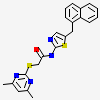 2-[(4,6-dimethylpyrimidin-2-yl)sulfanyl]-N-[5-(naphthalen-1-ylmethyl)-1,3-thiazol-2-yl]acetamide
