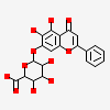 5,6-dihydroxy-4-oxo-2-phenyl-4H-chromen-7-yl beta-D-glucopyranosiduronic acid