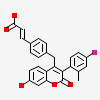 (E)-3-[4-[[3-(4-fluoranyl-2-methyl-phenyl)-7-oxidanyl-2-oxidanylidene-chromen-4-yl]methyl]phenyl]prop-2-enoic acid