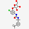 N-[4-chloro-3-(alpha-D-ribofuranosyloxy)phenyl]-N'-{2-[3-(prop-1-en-2-yl)phenyl]propan-2-yl}urea