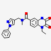 1-ethyl-~{N}-methyl-2,3-bis(oxidanylidene)-~{N}-[(1-phenylpyrazol-4-yl)methyl]-4~{H}-quinoxaline-6-carboxamide