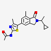~{N}-[5-[2-[(1~{S})-1-cyclopropylethyl]-7-methyl-1-oxidanylidene-3~{H}-isoindol-5-yl]-4-methyl-1,3-thiazol-2-yl]ethanamide