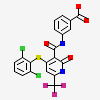3-({4-[(2,6-dichlorophenyl)sulfanyl]-2-oxo-6-(trifluoromethyl)-1,2-dihydropyridine-3-carbonyl}amino)benzoic acid