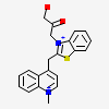 1-methyl-4-{[3-(2-oxopropyl)-1,3-benzothiazol-3-ium-2-yl]methyl}quinolin-1-ium