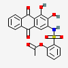 2-[(3,4-dihydroxy-9,10-dioxo-9,10-dihydroanthracen-2-yl)sulfamoyl]phenyl acetate