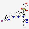 N-[(1S)-1-(5-fluoropyridin-2-yl)ethyl]-1-(5-methyl-1H-pyrazol-3-yl)-3-[(oxetan-3-yl)sulfonyl]-1H-pyrrolo[2,3-b]pyridin-6-amine