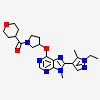 [(3S)-3-{[8-(1-ethyl-5-methyl-1H-pyrazol-4-yl)-9-methyl-9H-purin-6-yl]oxy}pyrrolidin-1-yl](oxan-4-yl)methanone