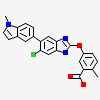 5-[[6-chloranyl-5-(1-methylindol-5-yl)-1H-benzimidazol-2-yl]oxy]-2-methyl-benzoic acid