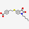 4-{2-[(2,3-dioxo-1-pentyl-2,3-dihydro-1H-indol-5-yl)sulfanyl]ethyl}benzoic acid