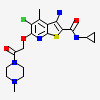 3-amino-5-chloro-N-cyclopropyl-4-methyl-6-[2-(4-methylpiperazin-1-yl)-2-oxoethoxy]thieno[2,3-b]pyridine-2-carboxamide