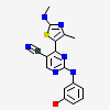 2-[(3-hydroxyphenyl)amino]-4-[4-methyl-2-(methylamino)-1,3-thiazol-5-yl]pyrimidine-5-carbonitrile