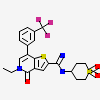 N'-[1,1-bis(oxidanylidene)thian-4-yl]-5-ethyl-4-oxidanylidene-7-[3-(trifluoromethyl)phenyl]thieno[3,2-c]pyridine-2-carboximidamide